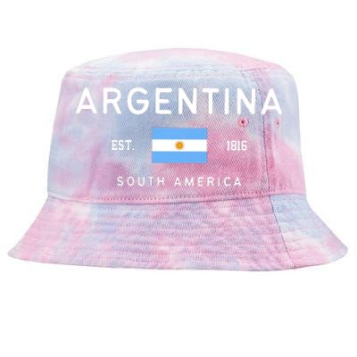 Argentina World Champion Football For Lover Gift Trending Tie-Dyed Bucket Hat