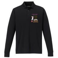 A Woman Cannot Survive On Reading Alone She Also Needs A French Bulldog Performance Long Sleeve Polo