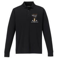 A Woman Cannot Survive On Coffee Alone She Also Needs A Goldendoodle Performance Long Sleeve Polo