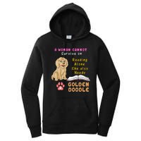 A Woman Cannot Survive On Reading Alone She Also Needs A Goldendoodle Women's Pullover Hoodie