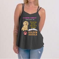 A Woman Cannot Survive On Reading Alone She Also Needs A Goldendoodle Women's Strappy Tank