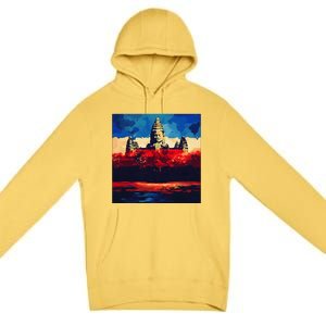 Angkor Wat Cambodia Explore Ancient Temples Premium Pullover Hoodie