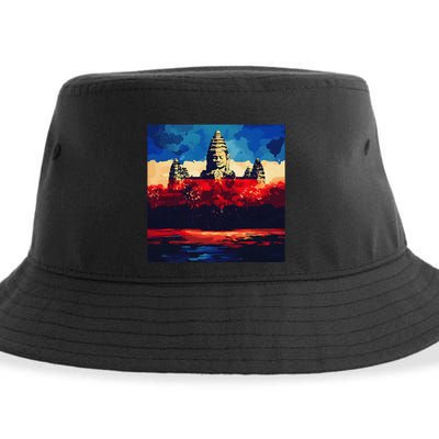 Angkor Wat Cambodia Explore Ancient Temples Sustainable Bucket Hat
