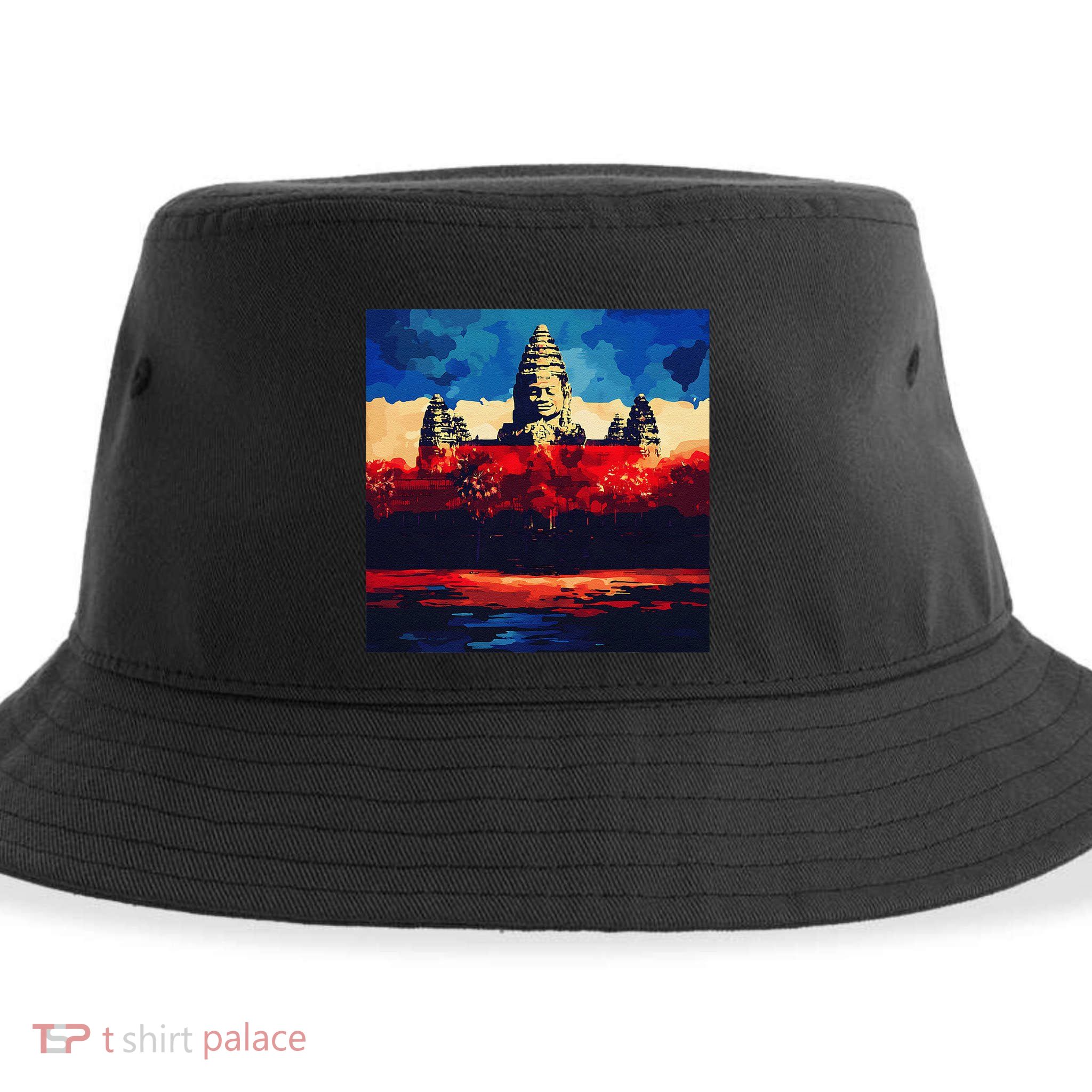 Angkor Wat Cambodia Explore Ancient Temples Sustainable Bucket Hat