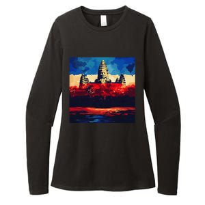 Angkor Wat Cambodia Explore Ancient Temples Womens CVC Long Sleeve Shirt