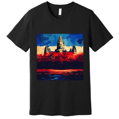 Angkor Wat Cambodia Explore Ancient Temples Premium T-Shirt