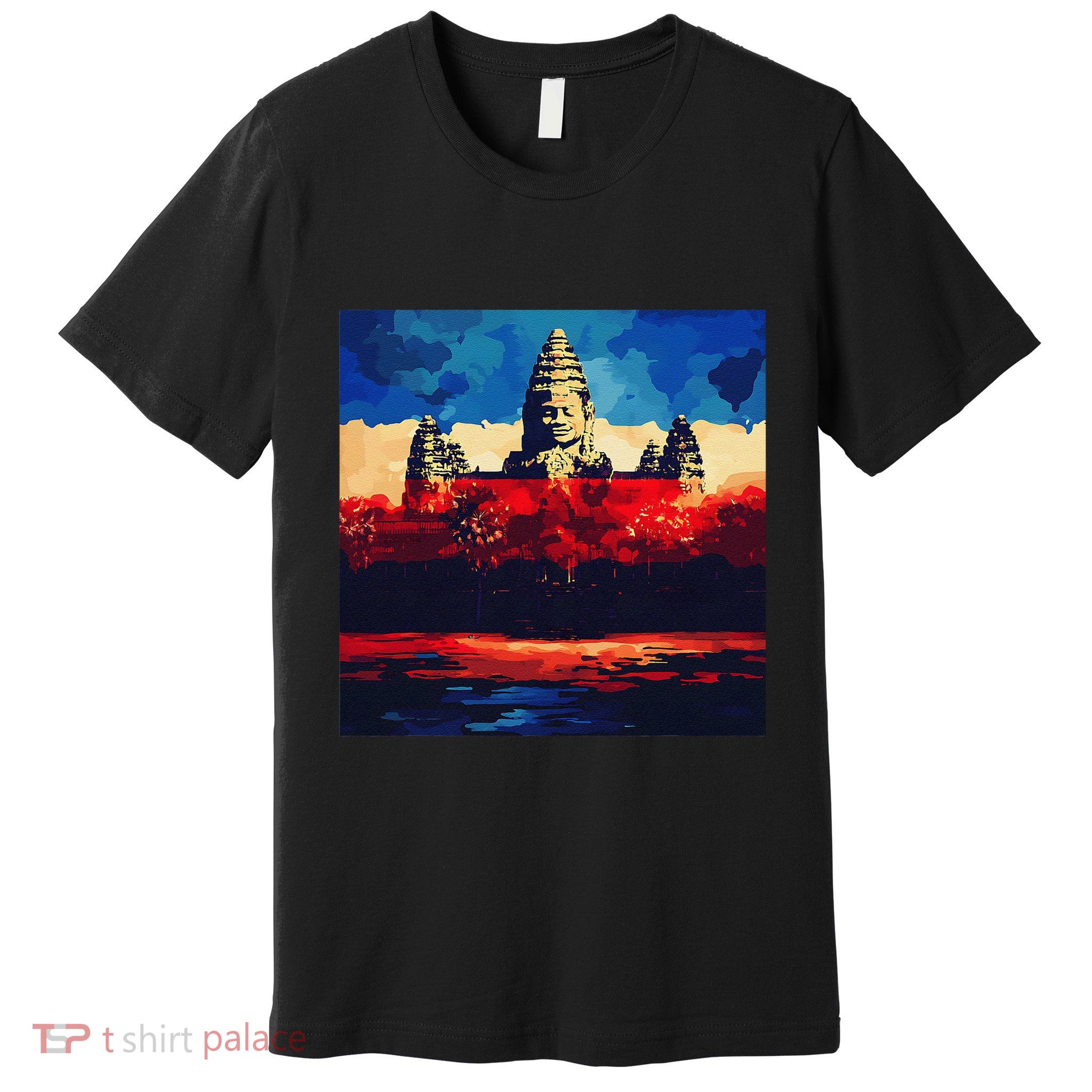 Angkor Wat Cambodia Explore Ancient Temples Premium T-Shirt