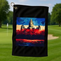 Angkor Wat Cambodia Explore Ancient Temples Golf Towel
