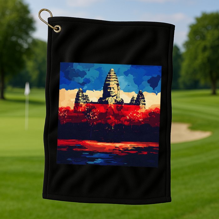 Angkor Wat Cambodia Explore Ancient Temples Golf Towel