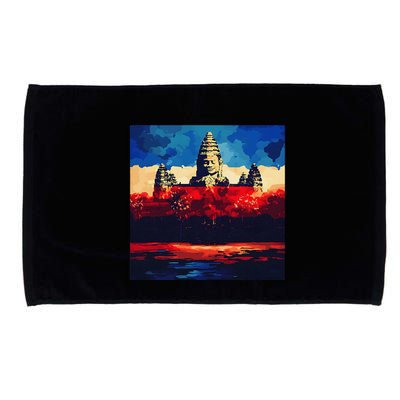 Angkor Wat Cambodia Explore Ancient Temples Microfiber Hand Towel