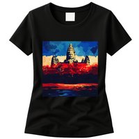 Angkor Wat Cambodia Explore Ancient Temples Womens T-Shirt
