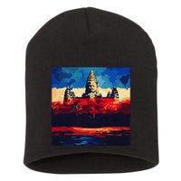 Angkor Wat Cambodia Explore Ancient Temples Short Acrylic Beanie
