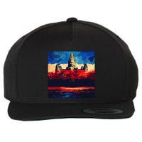 Angkor Wat Cambodia Explore Ancient Temples Wool Snapback Cap