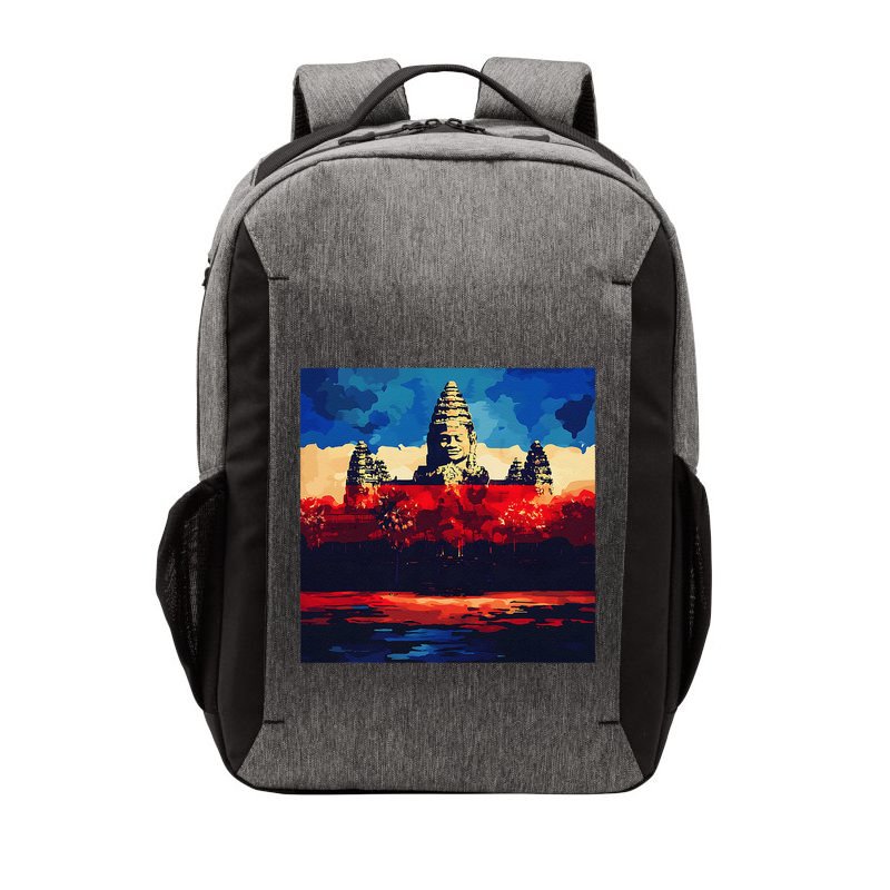 Angkor Wat Cambodia Explore Ancient Temples Vector Backpack