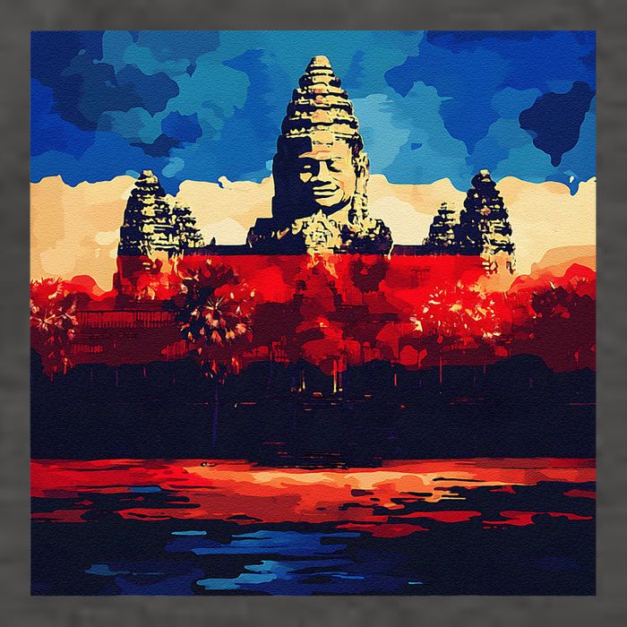 Angkor Wat Cambodia Explore Ancient Temples Vector Backpack