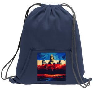 Angkor Wat Cambodia Explore Ancient Temples Sweatshirt Cinch Pack Bag