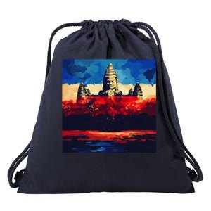 Angkor Wat Cambodia Explore Ancient Temples Drawstring Bag