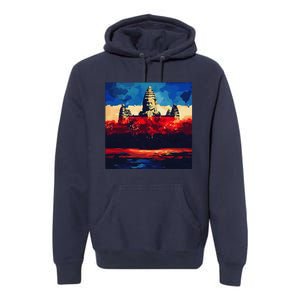 Angkor Wat Cambodia Explore Ancient Temples Premium Hoodie