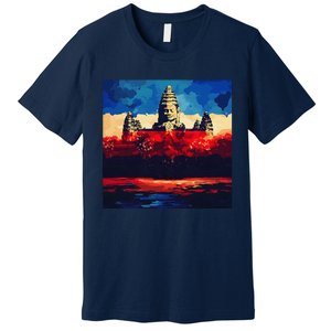 Angkor Wat Cambodia Explore Ancient Temples Premium T-Shirt