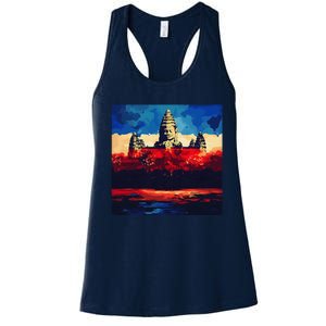 Angkor Wat Cambodia Explore Ancient Temples Women's Racerback Tank