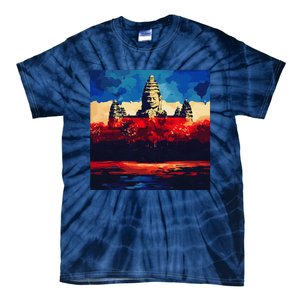 Angkor Wat Cambodia Explore Ancient Temples Tie-Dye T-Shirt