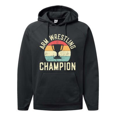 Arm Wrestling Champion Performance Fleece Hoodie