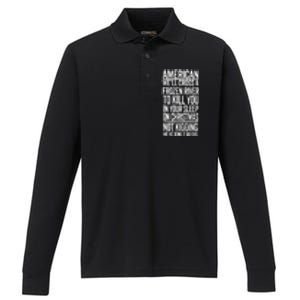 American We’Ll Cross A Frozen River To Kill You In Your Sleep On Christmas Performance Long Sleeve Polo