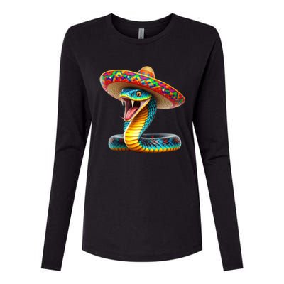 Anaconda Wearing Cinco De Mayo Hat Snake Lovers Birthday Gift Womens Cotton Relaxed Long Sleeve T-Shirt