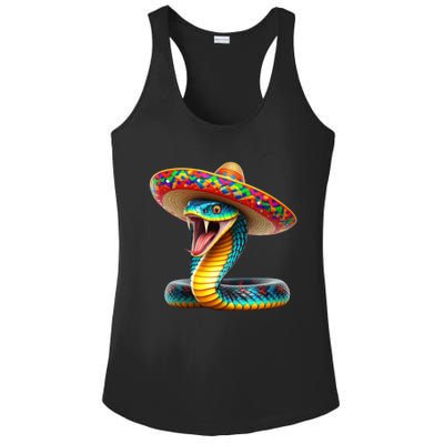 Anaconda Wearing Cinco De Mayo Hat Snake Lovers Birthday Gift Ladies PosiCharge Competitor Racerback Tank