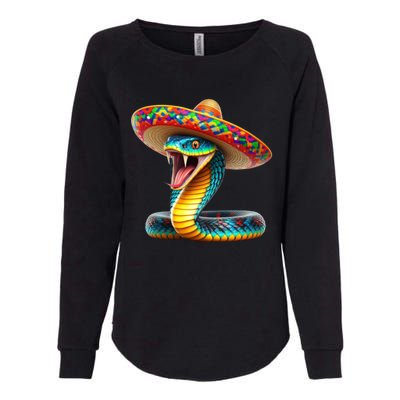 Anaconda Wearing Cinco De Mayo Hat Snake Lovers Birthday Gift Womens California Wash Sweatshirt