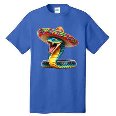 Anaconda Wearing Cinco De Mayo Hat Snake Lovers Birthday Gift Tall T-Shirt