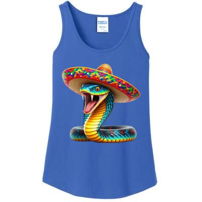 Anaconda Wearing Cinco De Mayo Hat Snake Lovers Birthday Gift Ladies Essential Tank