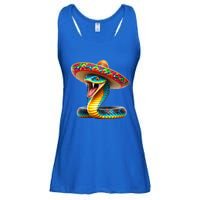 Anaconda Wearing Cinco De Mayo Hat Snake Lovers Birthday Gift Ladies Essential Flowy Tank