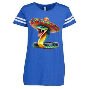 Anaconda Wearing Cinco De Mayo Hat Snake Lovers Birthday Gift Enza Ladies Jersey Football T-Shirt