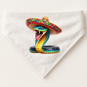 Anaconda Wearing Cinco De Mayo Hat Snake Lovers Birthday Gift USA-Made Doggie Bandana