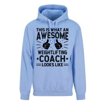 Awesome Weightlifting Coach Funny Weightlifting Coach Gift Unisex Surf Hoodie