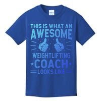 Awesome Weightlifting Coach Funny Weightlifting Coach Gift Kids T-Shirt