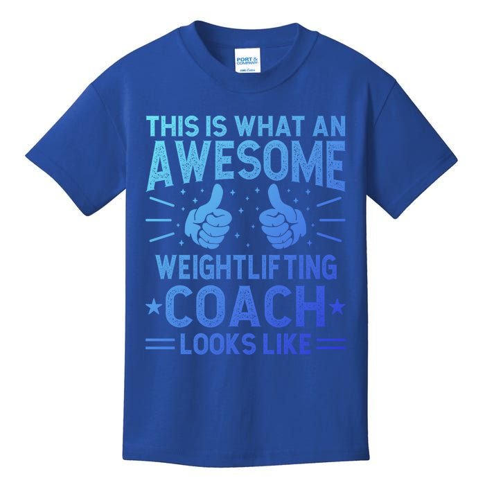 Awesome Weightlifting Coach Funny Weightlifting Coach Gift Kids T-Shirt