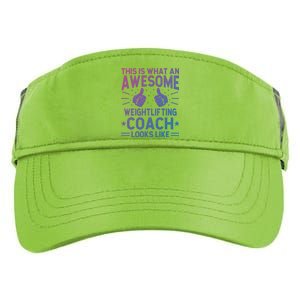 Awesome Weightlifting Coach Funny Weightlifting Coach Gift Adult Drive Performance Visor