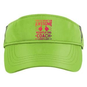 Awesome Weightlifting Coach Funny Weightlifting Coach Gift Adult Drive Performance Visor