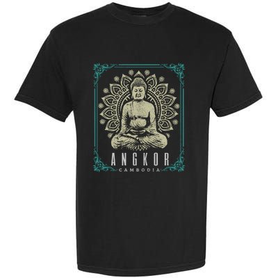 Angkor Wat Cambodia Buddha Temple Travel Souvenir Gift Meaningful Gift Garment-Dyed Heavyweight T-Shirt