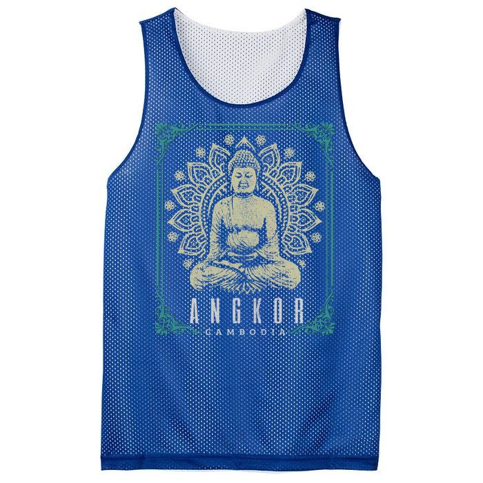 Angkor Wat Cambodia Buddha Temple Travel Souvenir Gift Meaningful Gift Mesh Reversible Basketball Jersey Tank