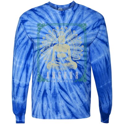 Angkor Wat Cambodia Buddha Temple Travel Souvenir Gift Meaningful Gift Tie-Dye Long Sleeve Shirt