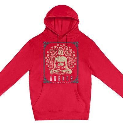 Angkor Wat Cambodia Buddha Temple Travel Souvenir Gift Meaningful Gift Premium Pullover Hoodie