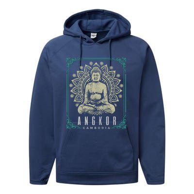 Angkor Wat Cambodia Buddha Temple Travel Souvenir Gift Meaningful Gift Performance Fleece Hoodie