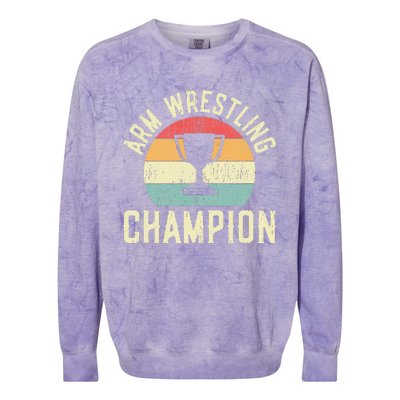 Arm Wrestling Champion Colorblast Crewneck Sweatshirt