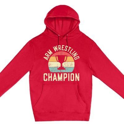 Arm Wrestling Champion Premium Pullover Hoodie