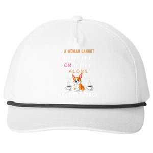 A Woman Cannot Survive On Coffee Alone She Also Needs A Corgi Snapback Five-Panel Rope Hat