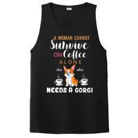 A Woman Cannot Survive On Coffee Alone She Also Needs A Corgi PosiCharge Competitor Tank