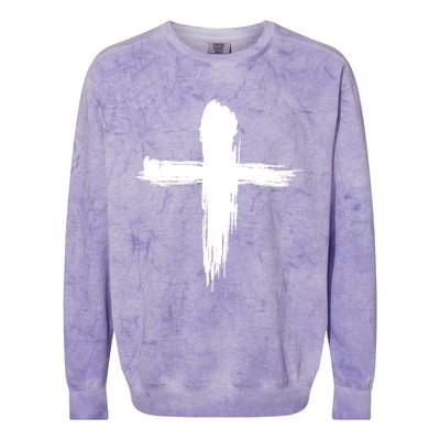 Ash Wednesday Christian Lent Cross Blessing Holy Week Gift Colorblast Crewneck Sweatshirt